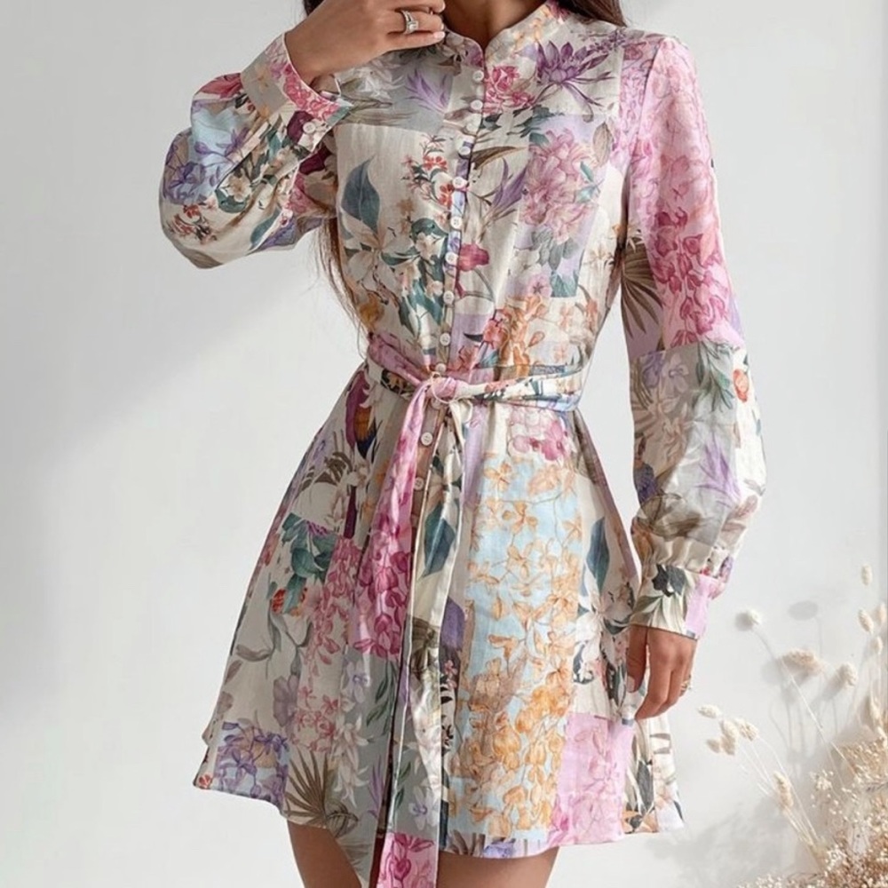 NWOT ZARA Floral Dress - Picture 2 of 5